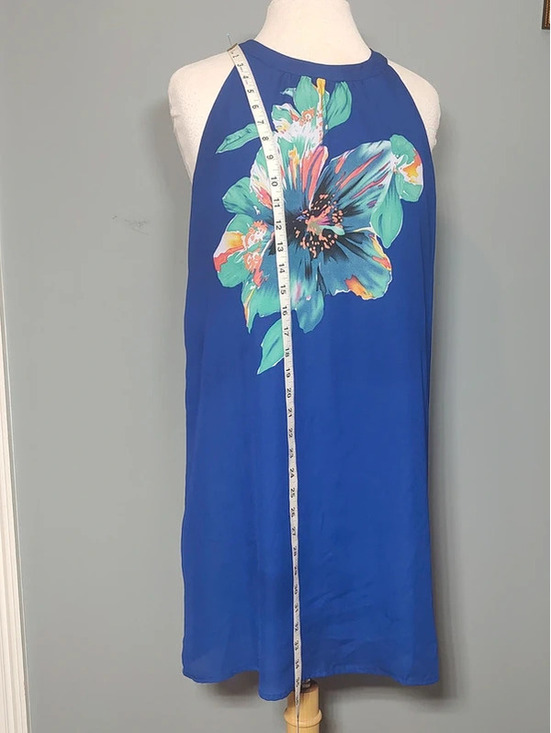 Adrienne Vittadini Dresses & Skirts - Adrienne Vittadini Blue Floral Halter Dress Size 6